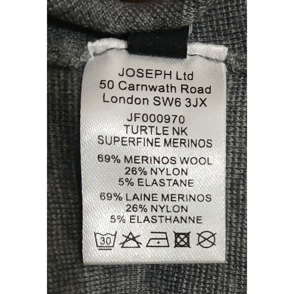 Joseph fine merino wool womens small mockneck sweater gray - Picture 8 of 9